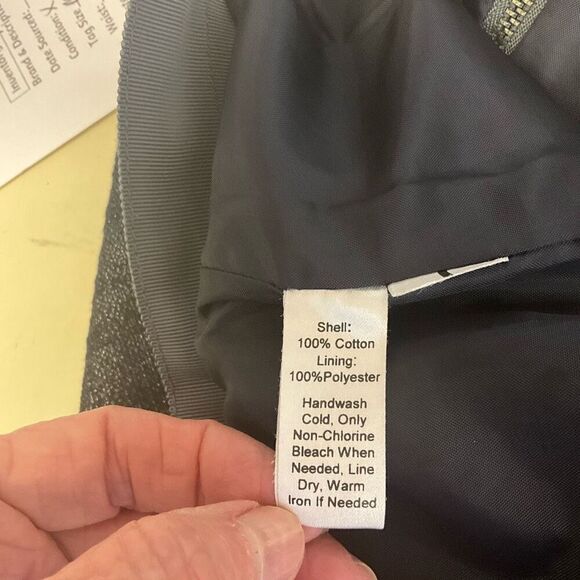 Ann Taylor Loft Women’s Small Grey A Line Mini Skirt Slit Back Zipper - Picture 9 of 10